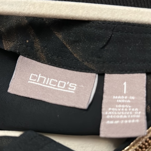 Chico’s Top Blouse Size 1 = SZ Medium ( 8 ) - Picture 5 of 5